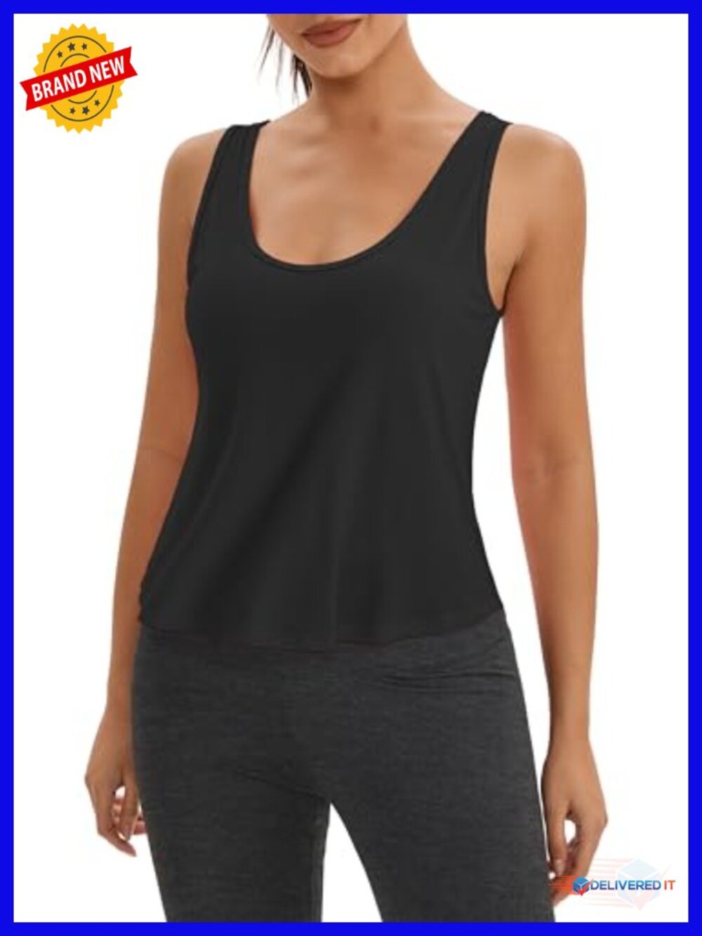 Sleeveless Open Back Tank Top for Yoga, Gym, Workout